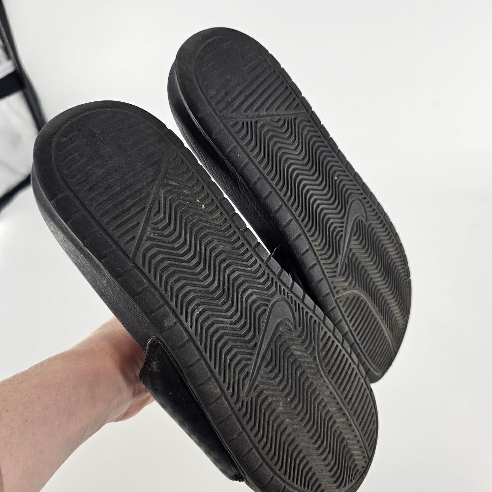 Nike 7 slides sandals slip on womens black gym workout - Picture 4 of 5
